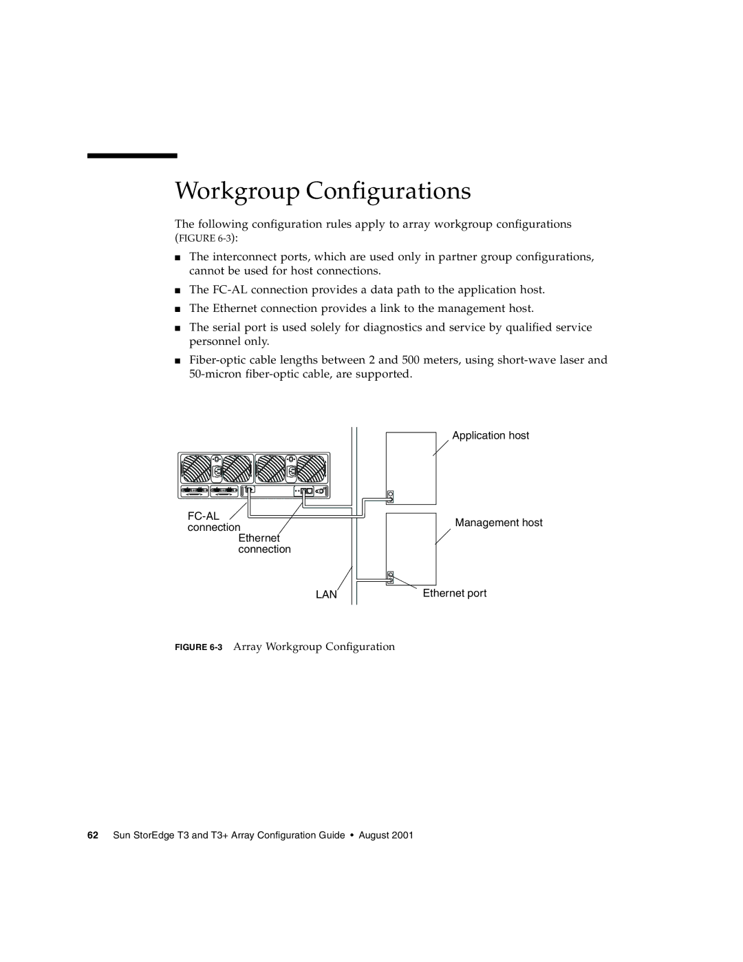 Sun Microsystems T3 manual Workgroup Configurations, 3Array Workgroup Configuration 