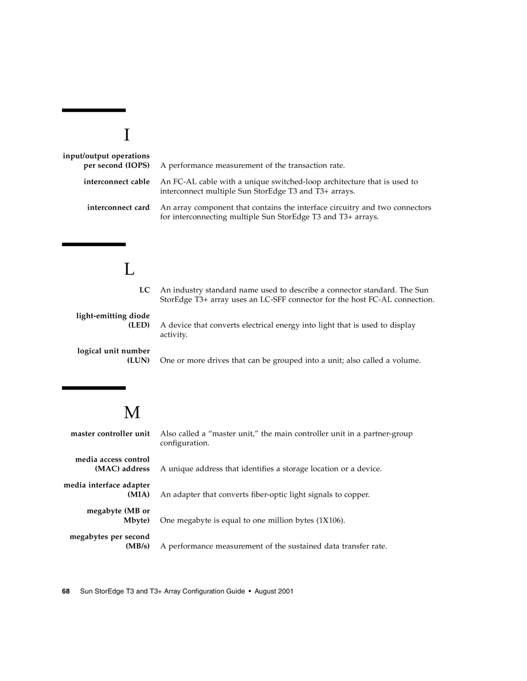 Sun Microsystems T3 manual Light-emitting diode 