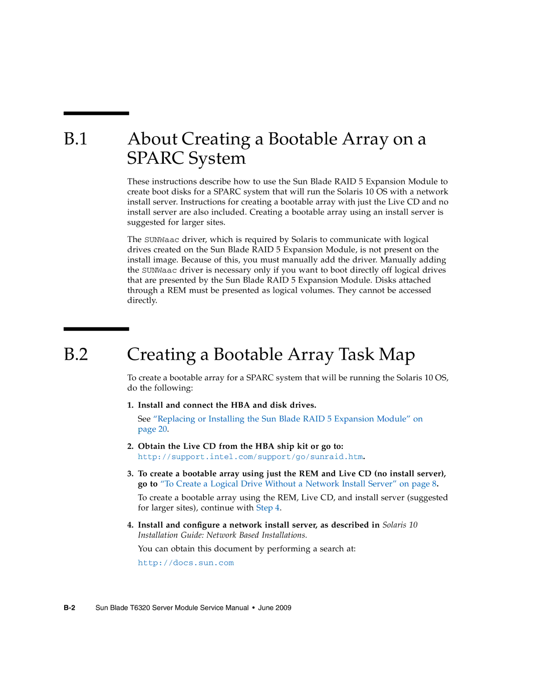 Sun Microsystems T6320 service manual About Creating a Bootable Array on a Sparc System, Creating a Bootable Array Task Map 