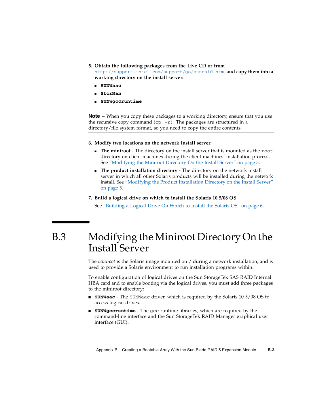 Sun Microsystems T6320 service manual Modifying the Miniroot Directory On the Install Server 