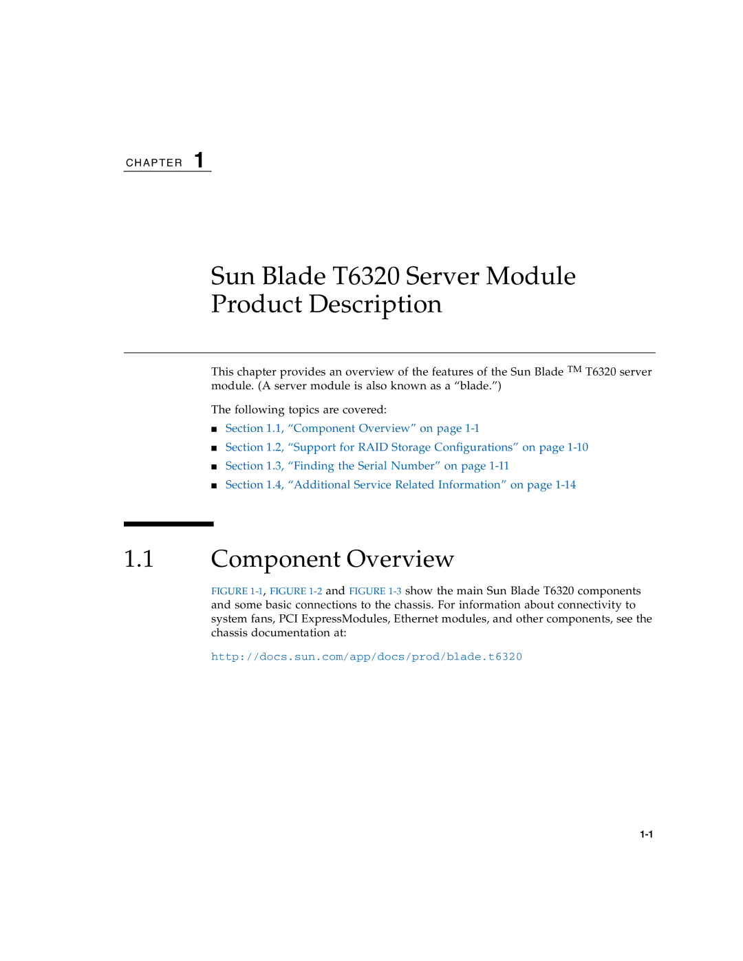 Sun Microsystems service manual Sun Blade T6320 Server Module Product Description, Component Overview 