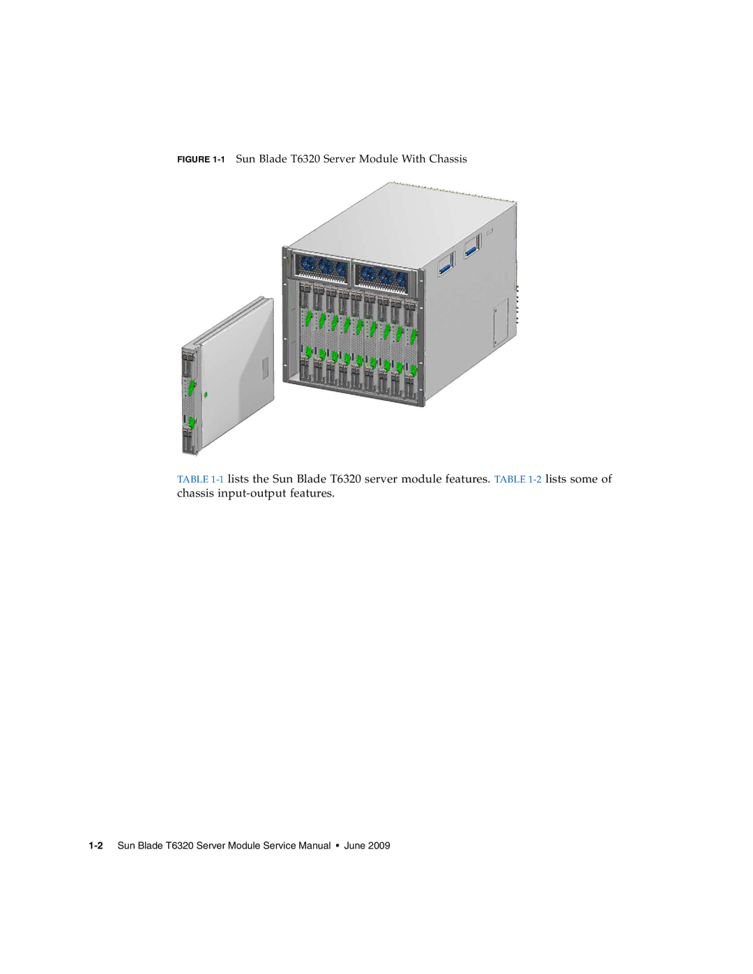 Sun Microsystems service manual 1Sun Blade T6320 Server Module With Chassis 