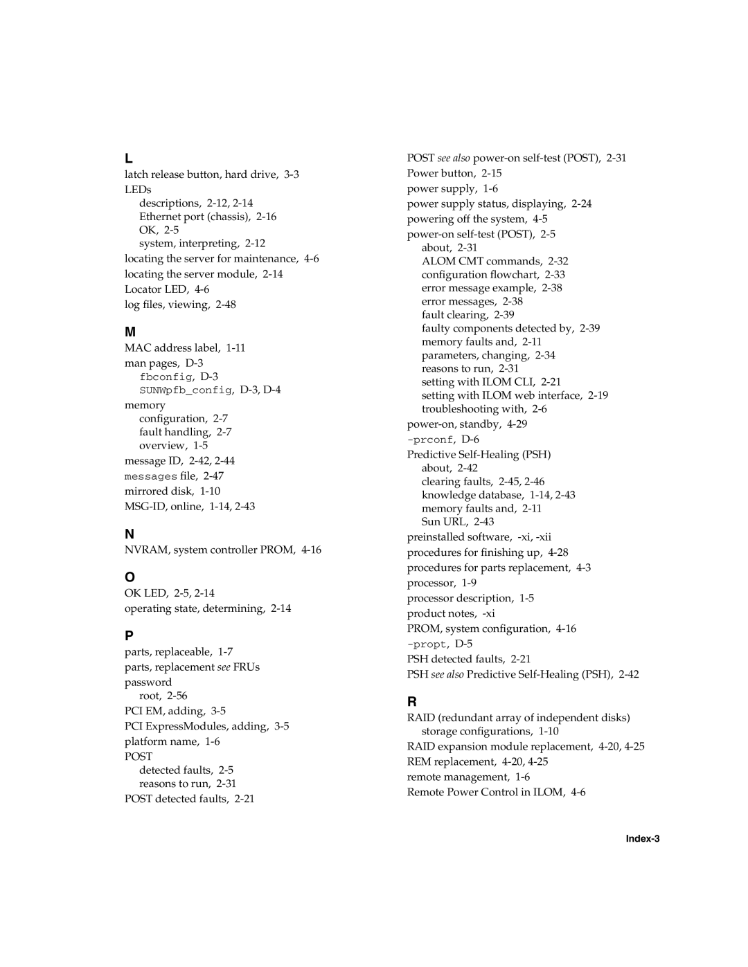 Sun Microsystems T6320 service manual Post 