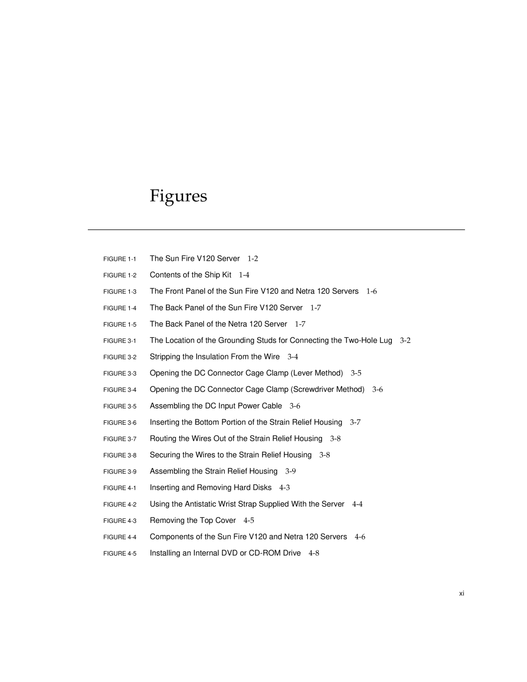 Sun Microsystems V120 manual Figures 