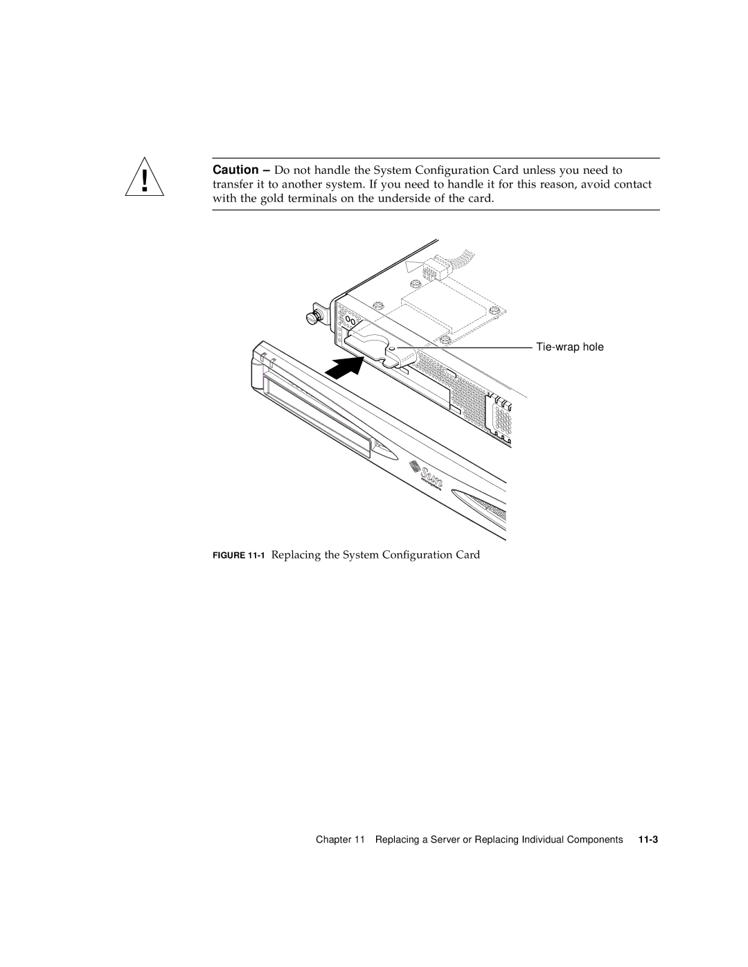 Sun Microsystems V120 manual Tie-wrap hole 