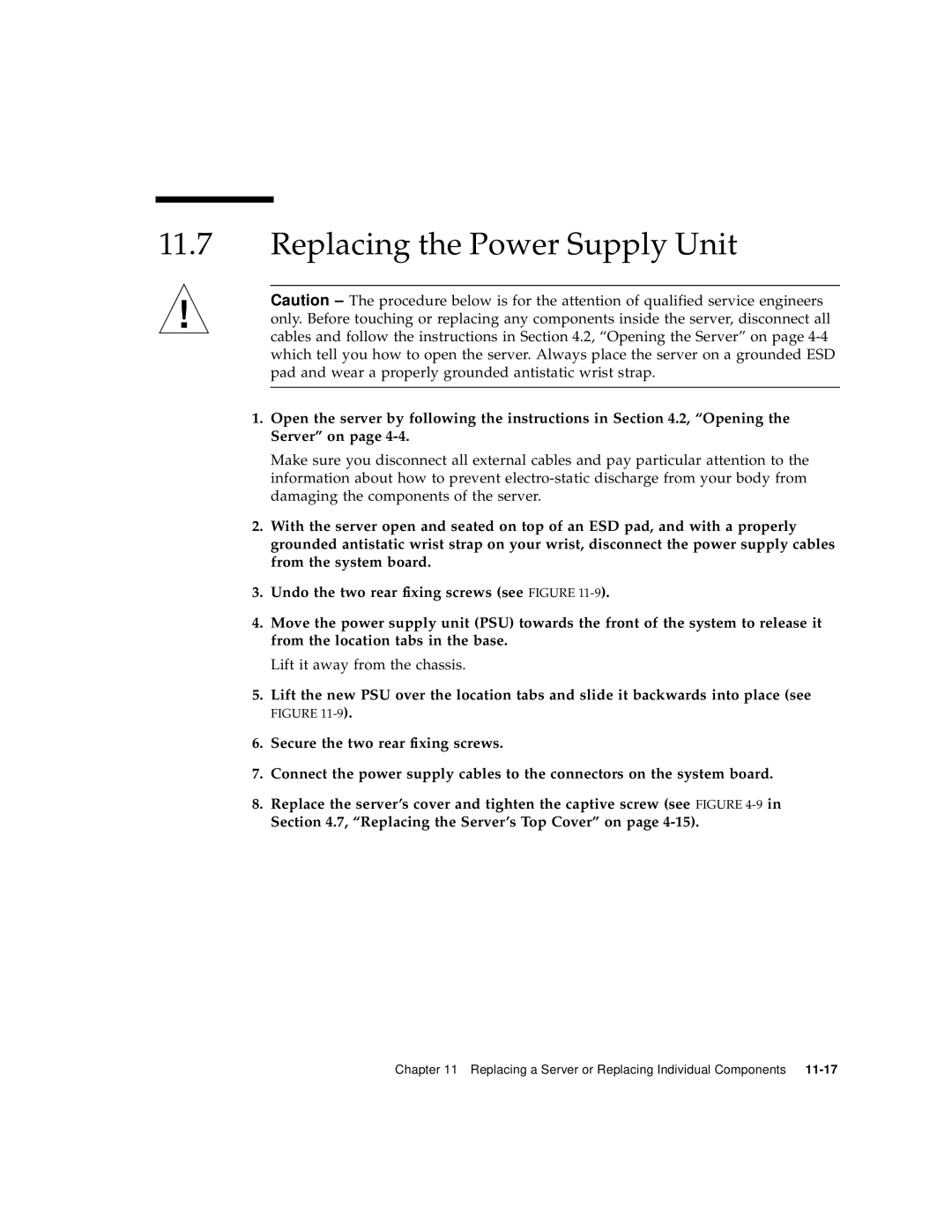 Sun Microsystems V120 manual Replacing the Power Supply Unit 