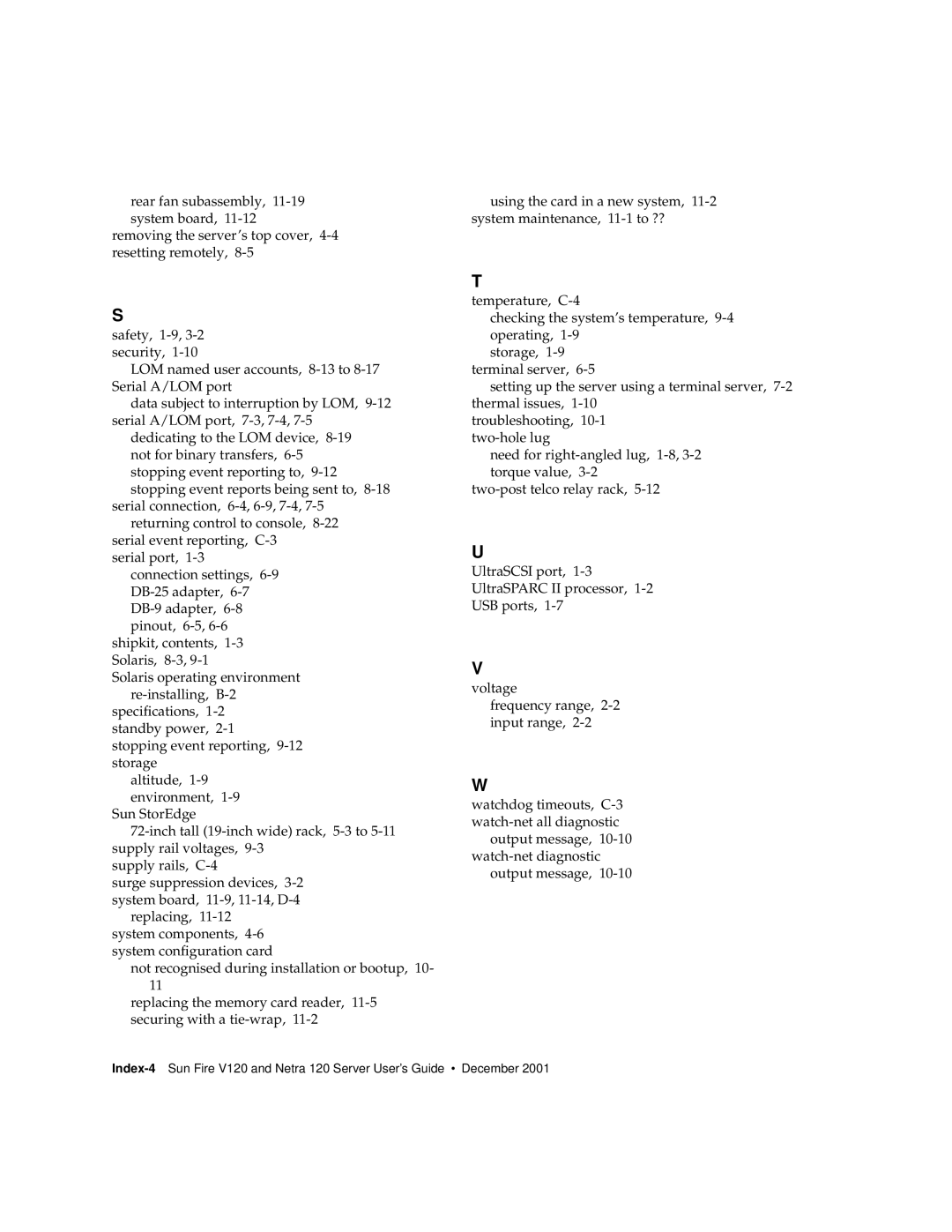 Sun Microsystems V120 manual 