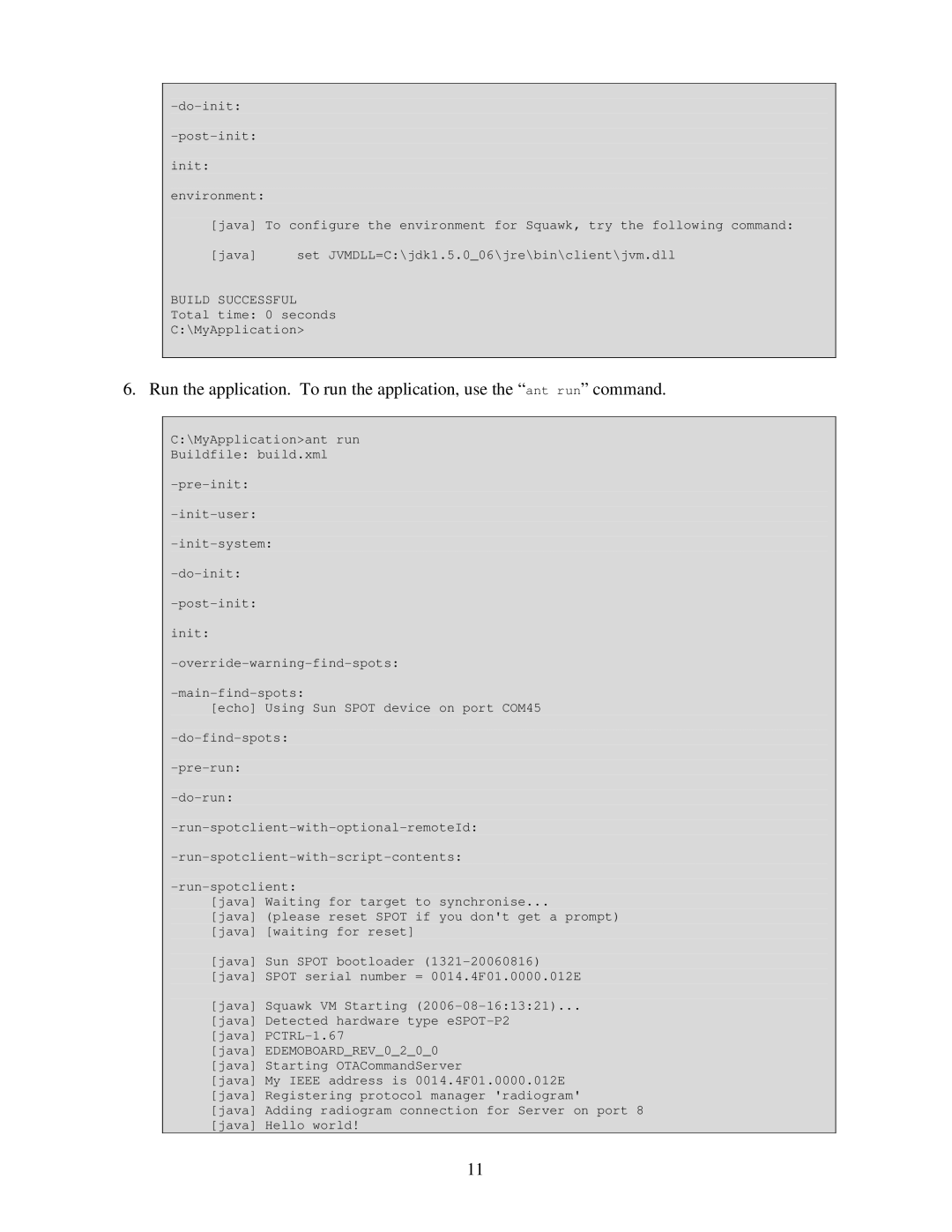 Sun Microsystems V2.0 manual Total time 0 seconds \MyApplication 