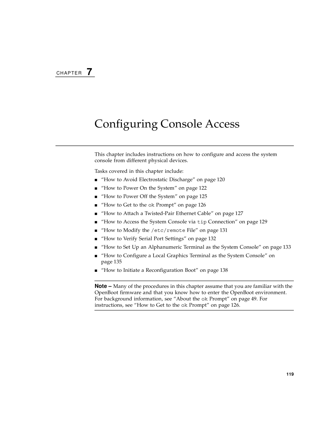 Sun Microsystems V490 manual Configuring Console Access 