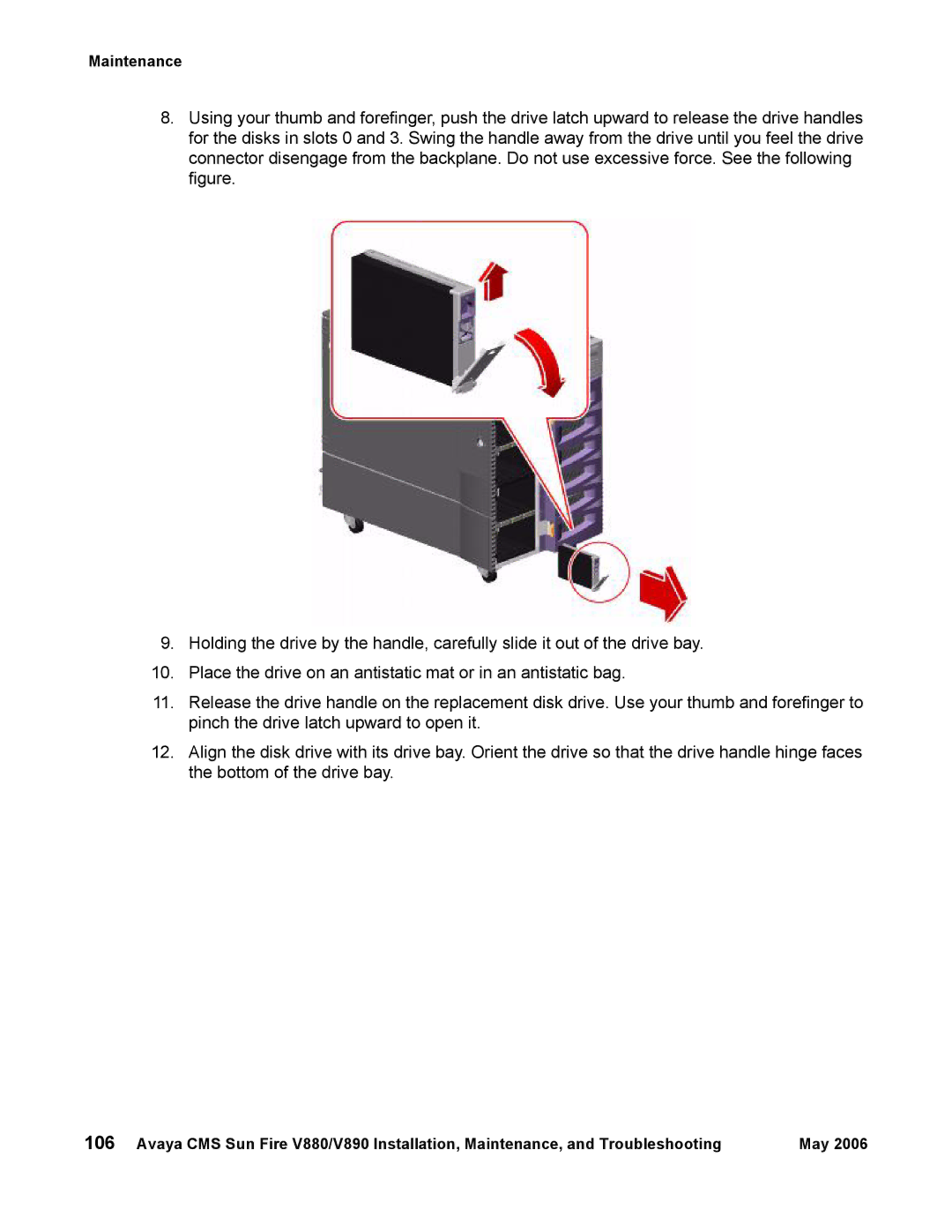 Sun Microsystems V890, V880 manual Maintenance 