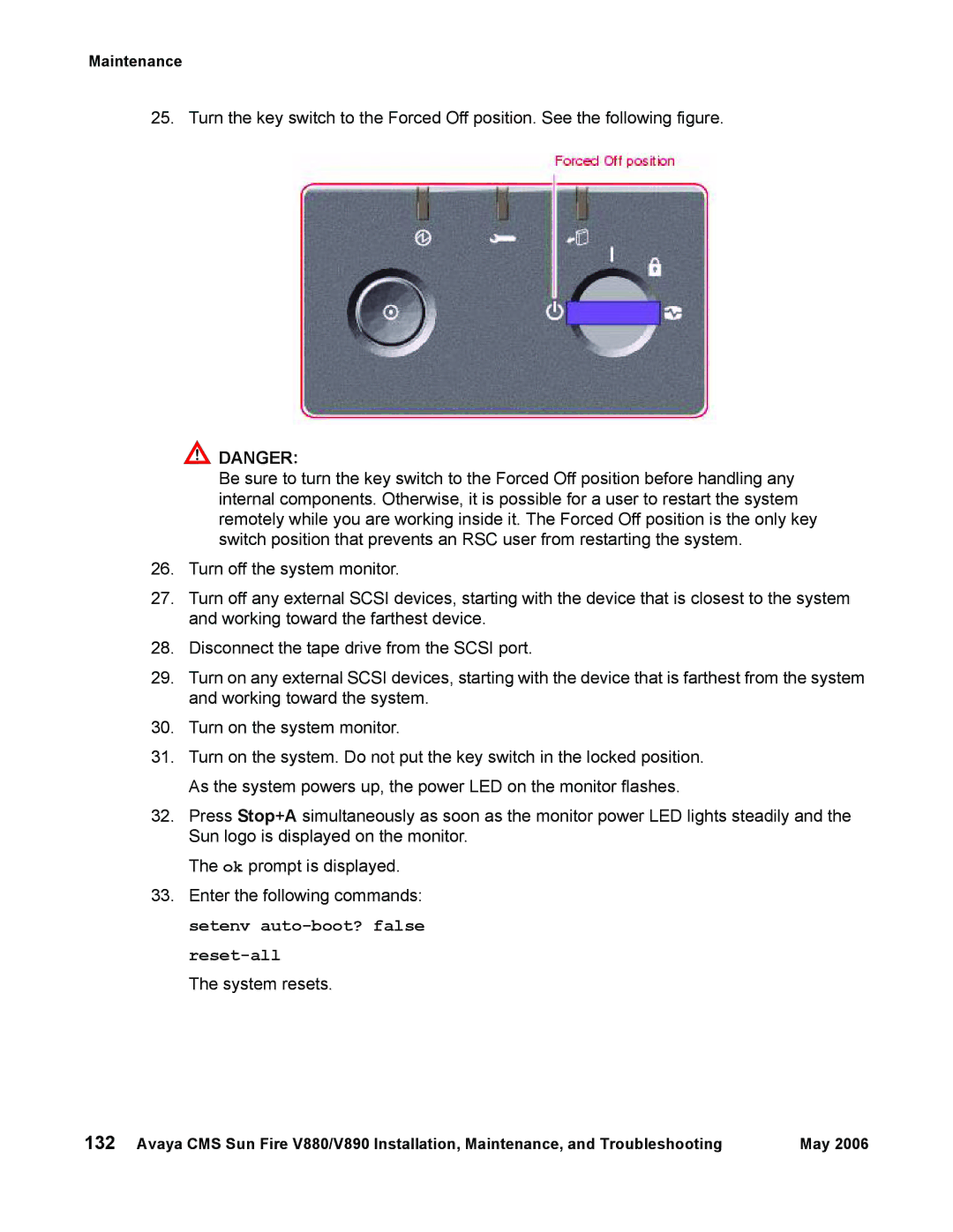 Sun Microsystems V890, V880 manual Maintenance 