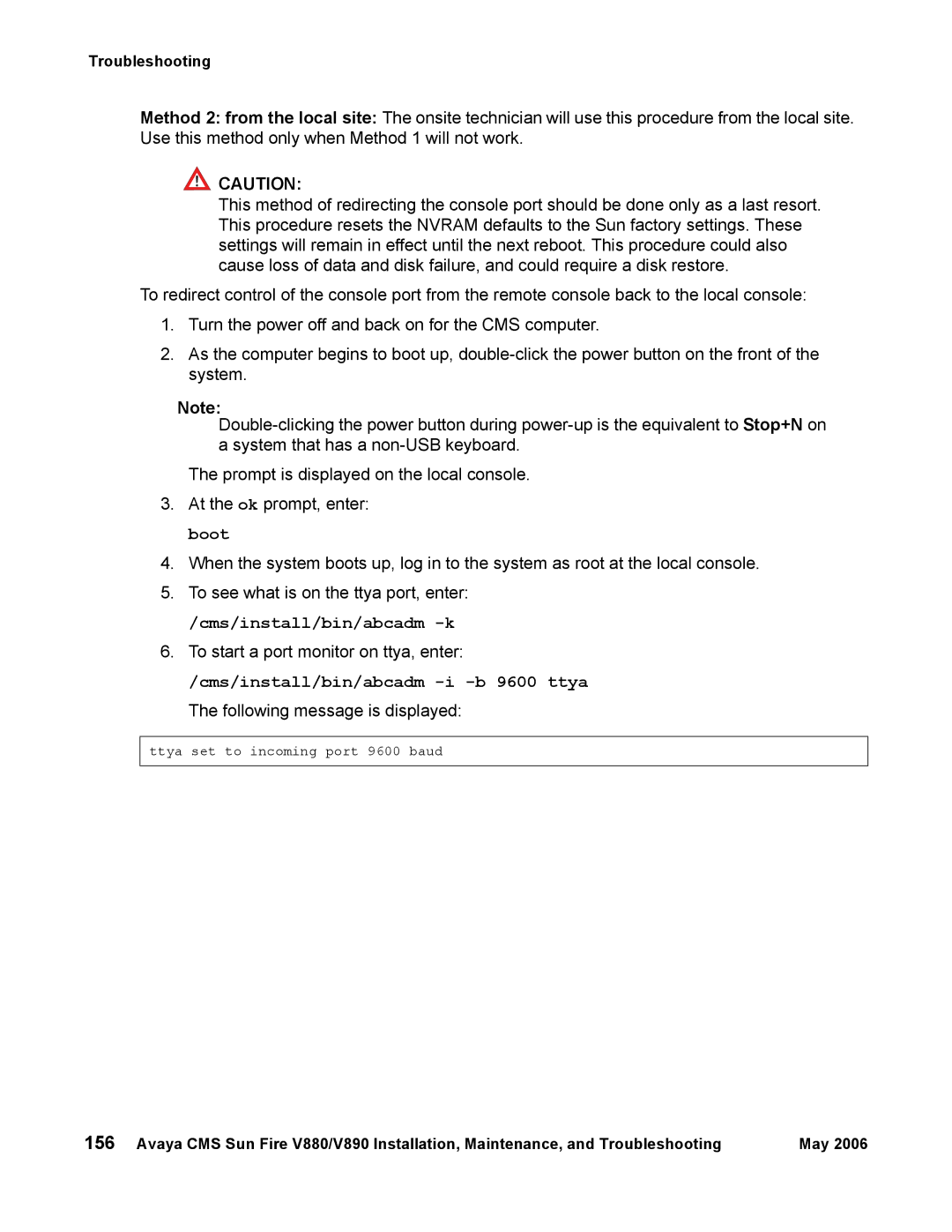 Sun Microsystems V890, V880 manual Following message is displayed 