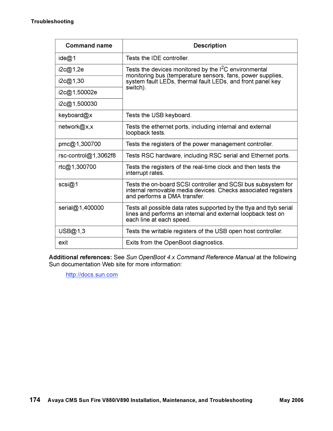 Sun Microsystems V890, V880 manual Http//docs.sun.com 