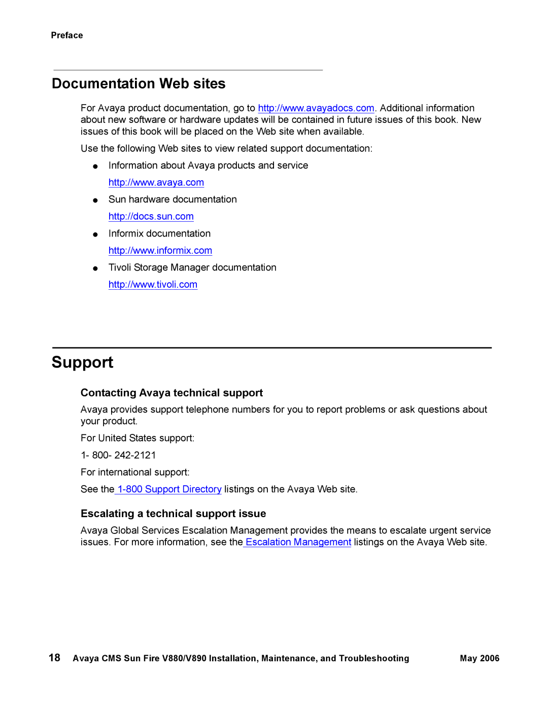 Sun Microsystems V890, V880 manual Support, Documentation Web sites 