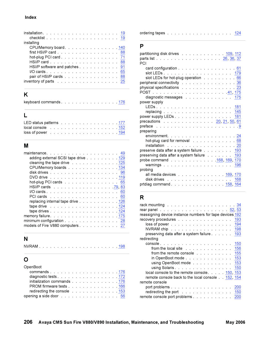 Sun Microsystems V890, V880 manual Installation checklist 