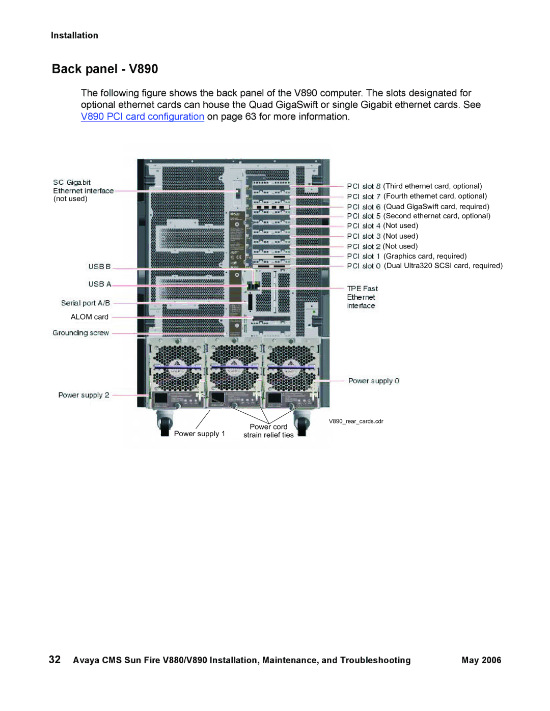 Sun Microsystems V890, V880 manual Third ethernet card, optional 