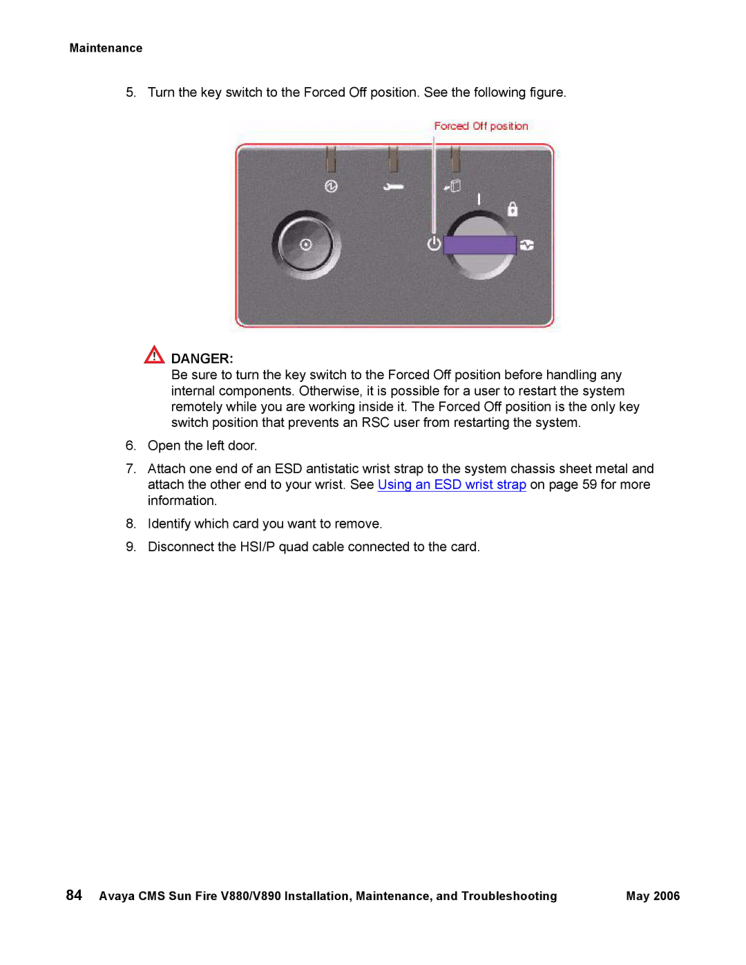 Sun Microsystems V890, V880 manual Maintenance 