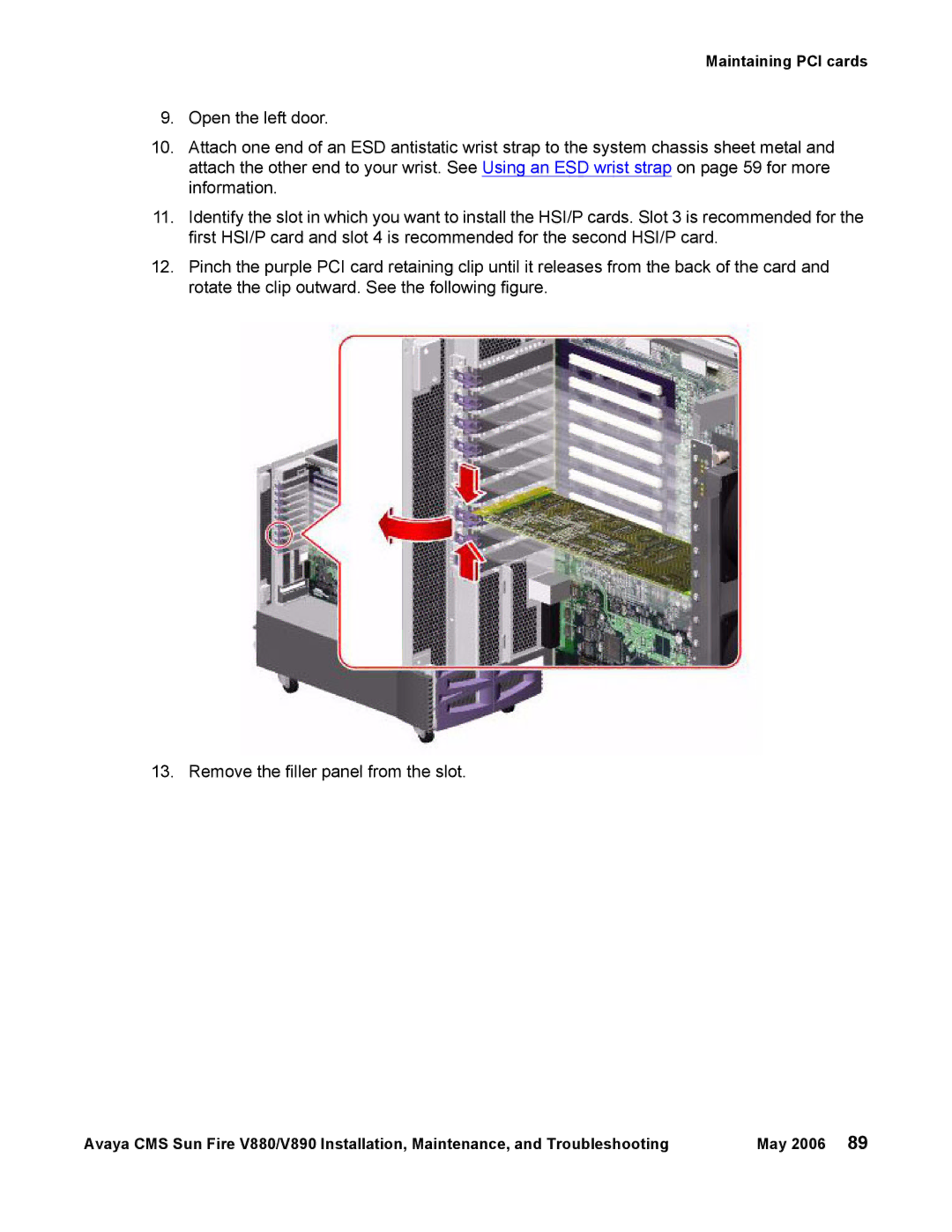 Sun Microsystems V880, V890 manual Maintaining PCI cards 