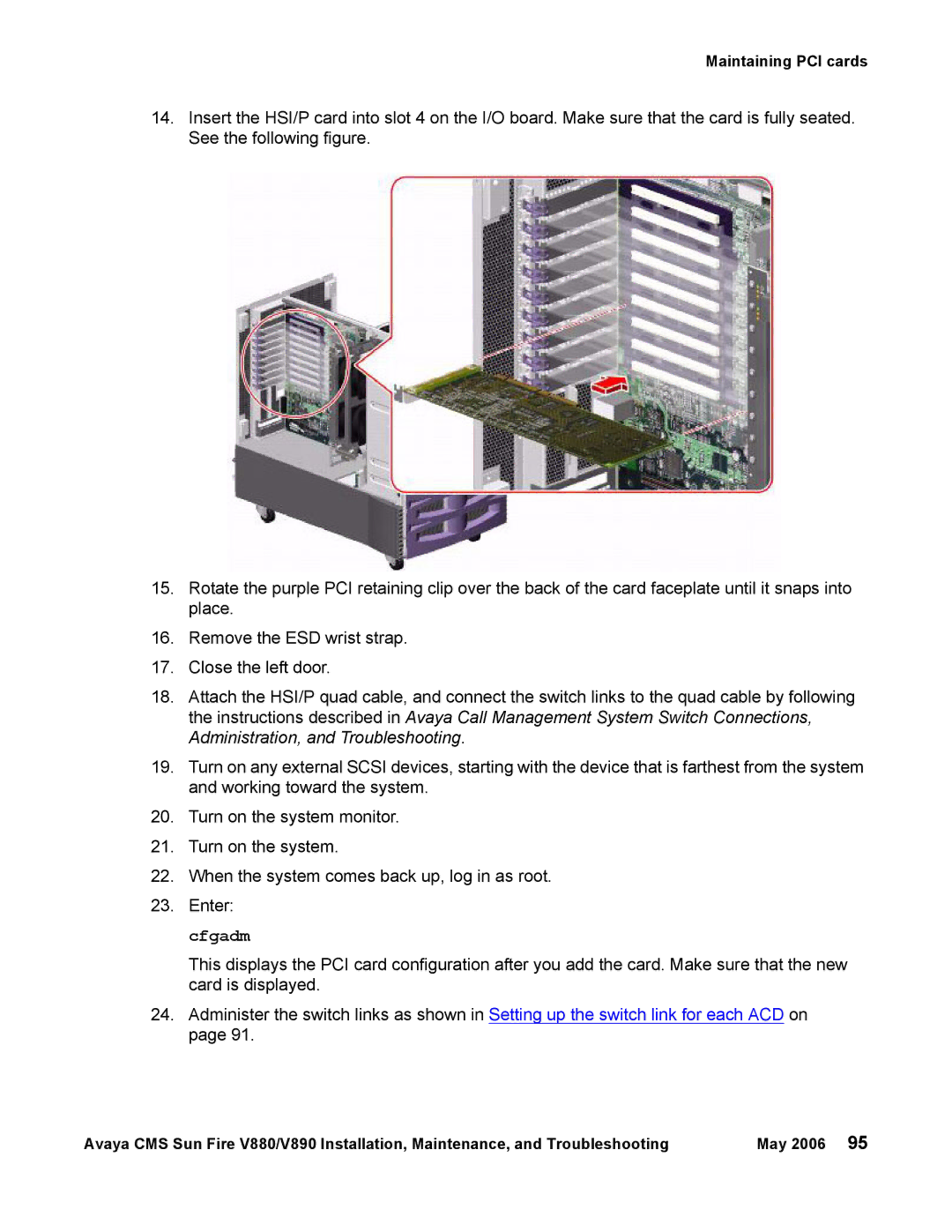 Sun Microsystems V880, V890 manual Maintaining PCI cards 