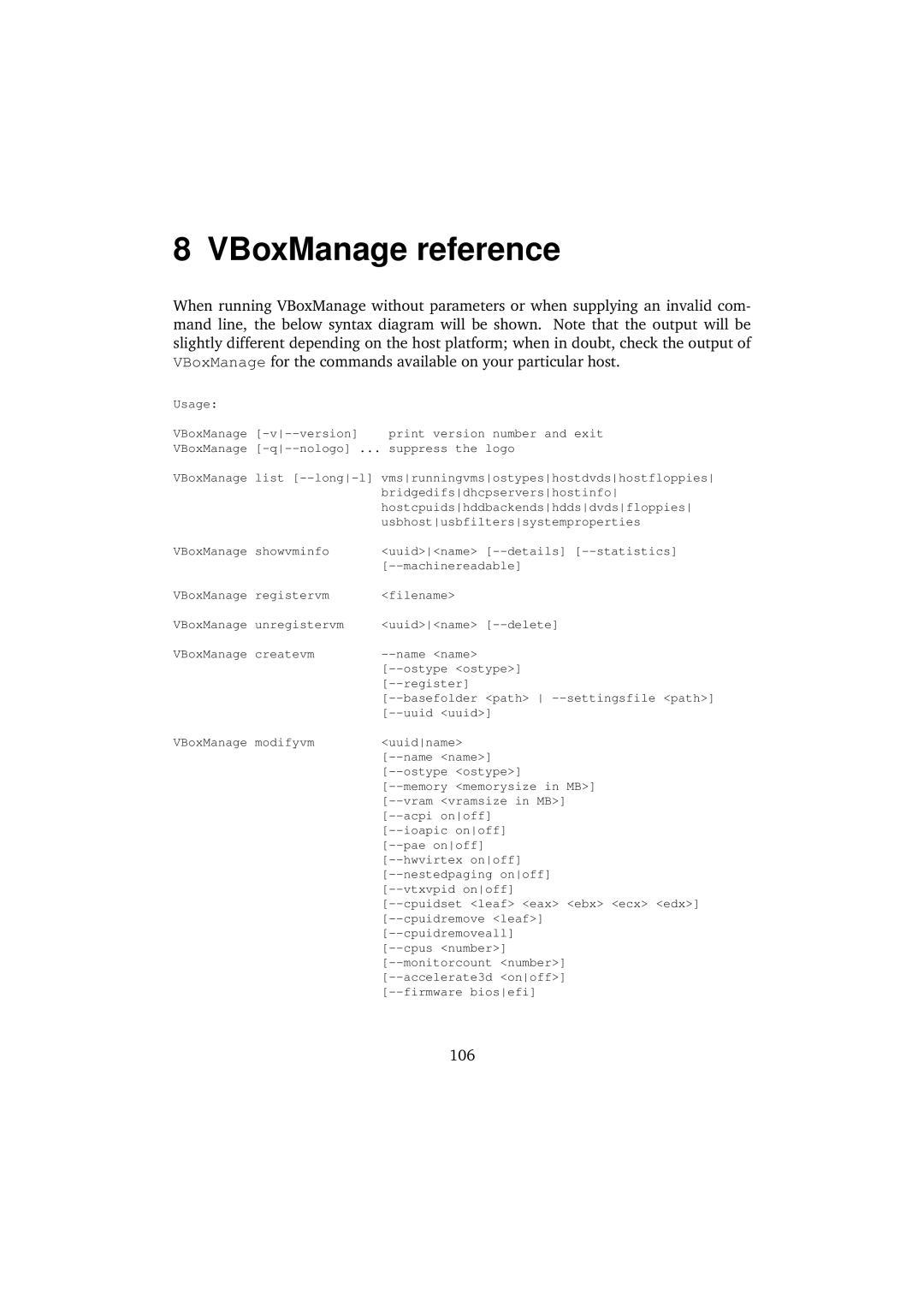 Sun Microsystems VERSION 3.1.0_BETA2 user manual VBoxManage reference 