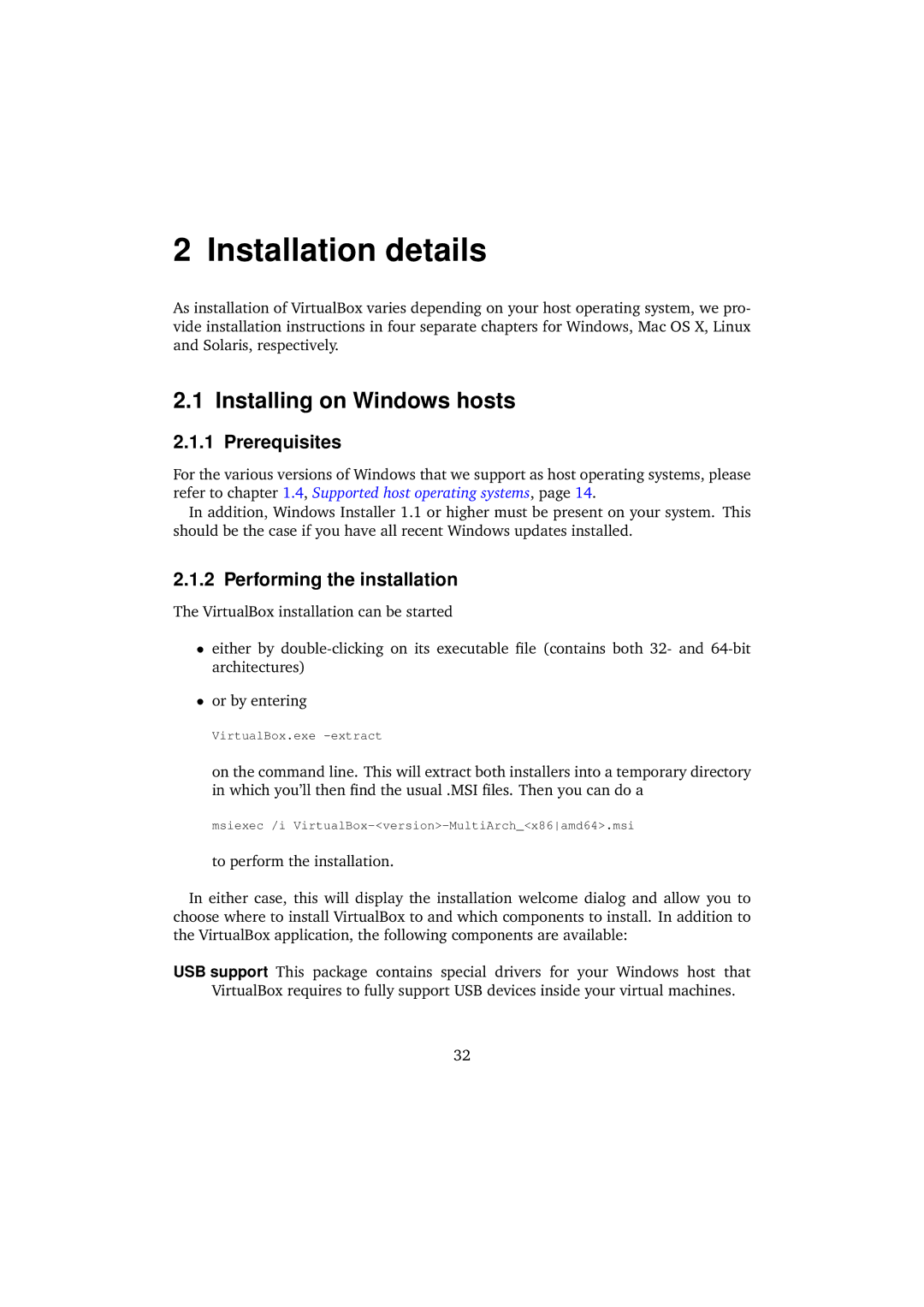 Sun Microsystems VERSION 3.1.0_BETA2 user manual Installation details, Installing on Windows hosts, Prerequisites 