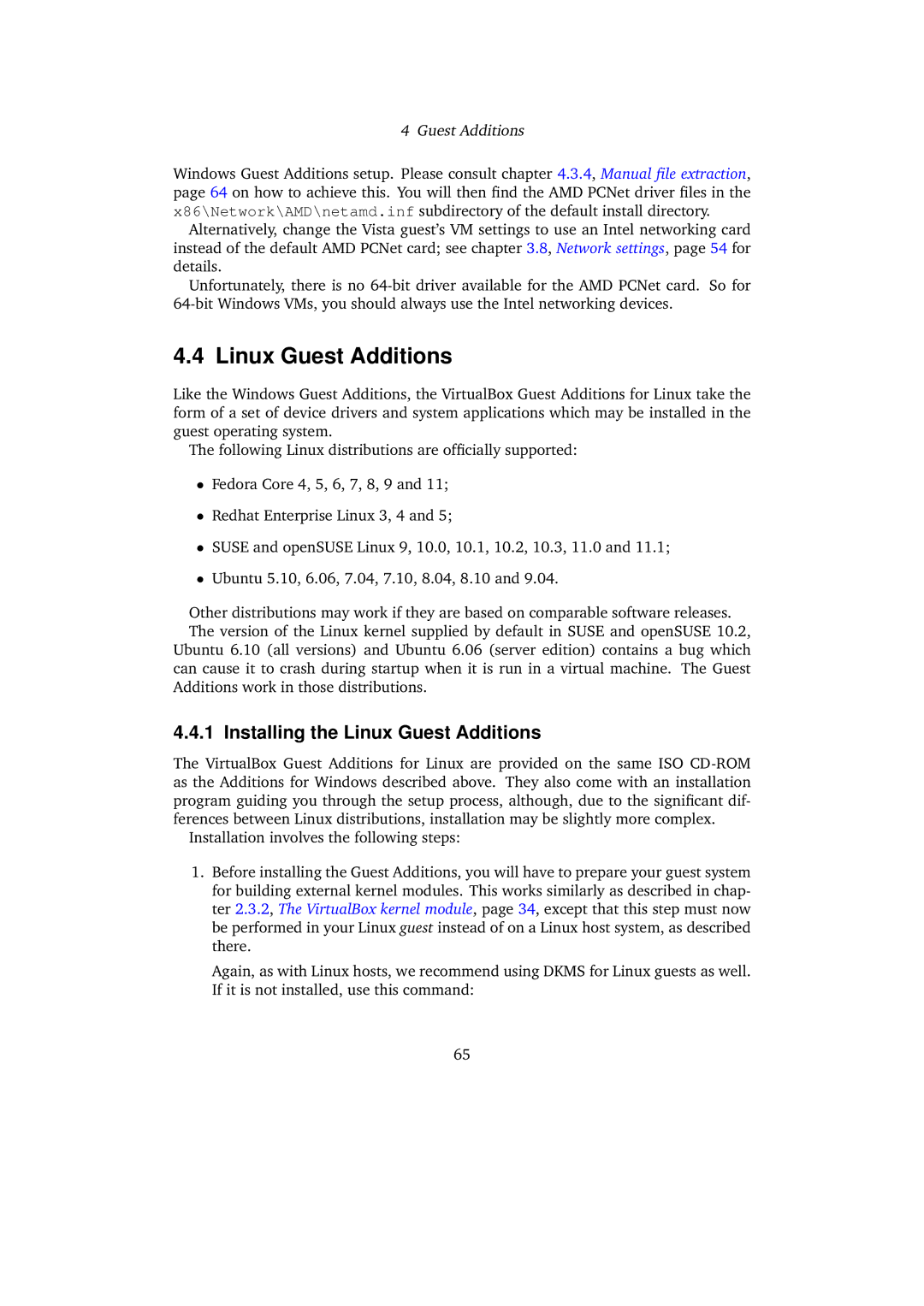 Sun Microsystems VERSION 3.1.0_BETA2 user manual Installing the Linux Guest Additions 