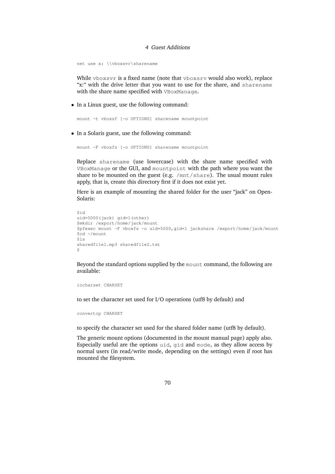 Sun Microsystems VERSION 3.1.0_BETA2 user manual A Solaris guest, use the following command 