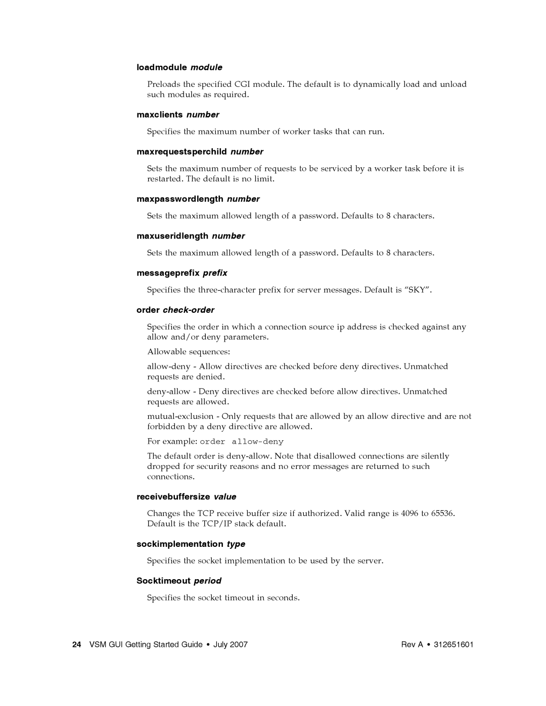 Sun Microsystems VSM GUI manual Order check-order 