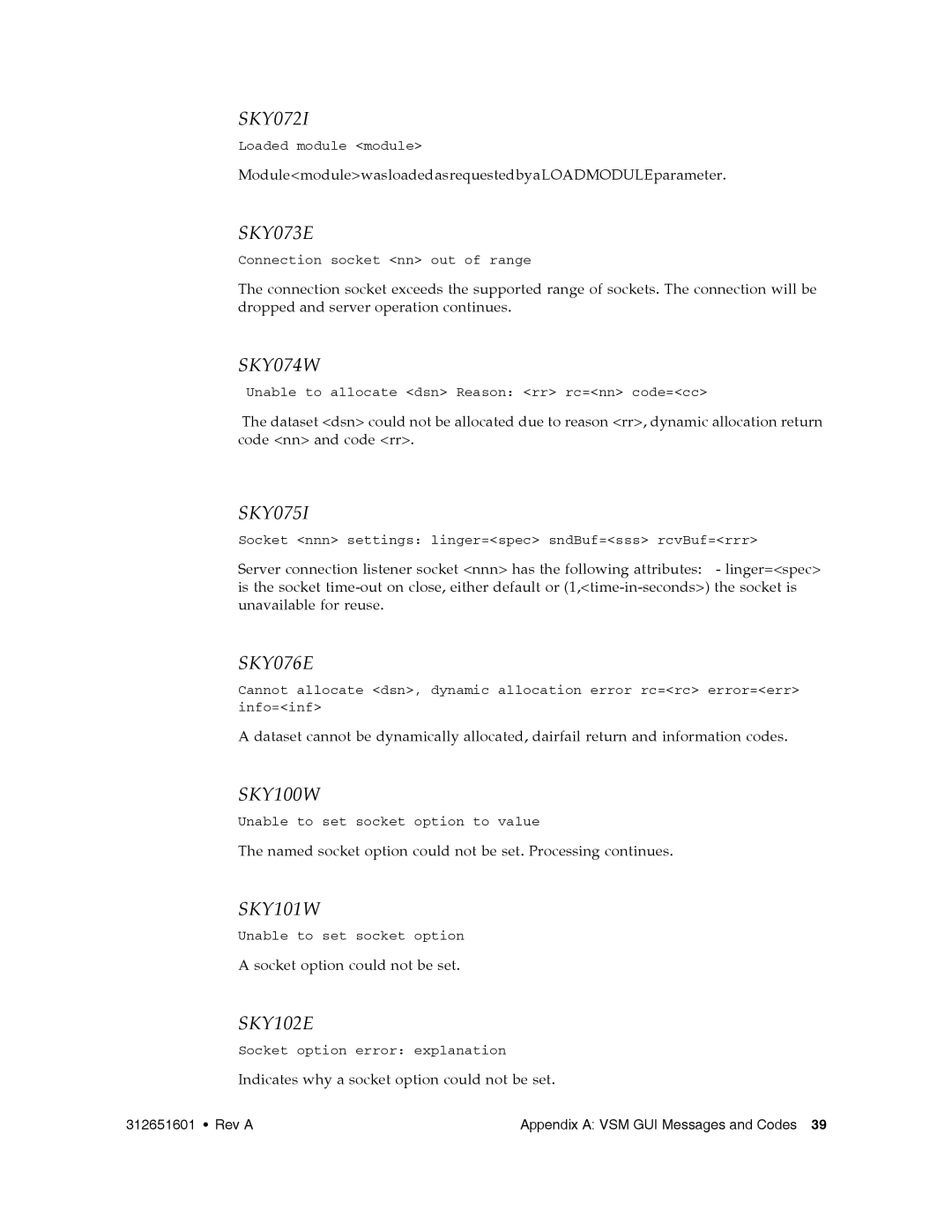 Sun Microsystems VSM GUI manual SKY072I, SKY073E, SKY074W, SKY075I, SKY076E, SKY100W, SKY101W, SKY102E 