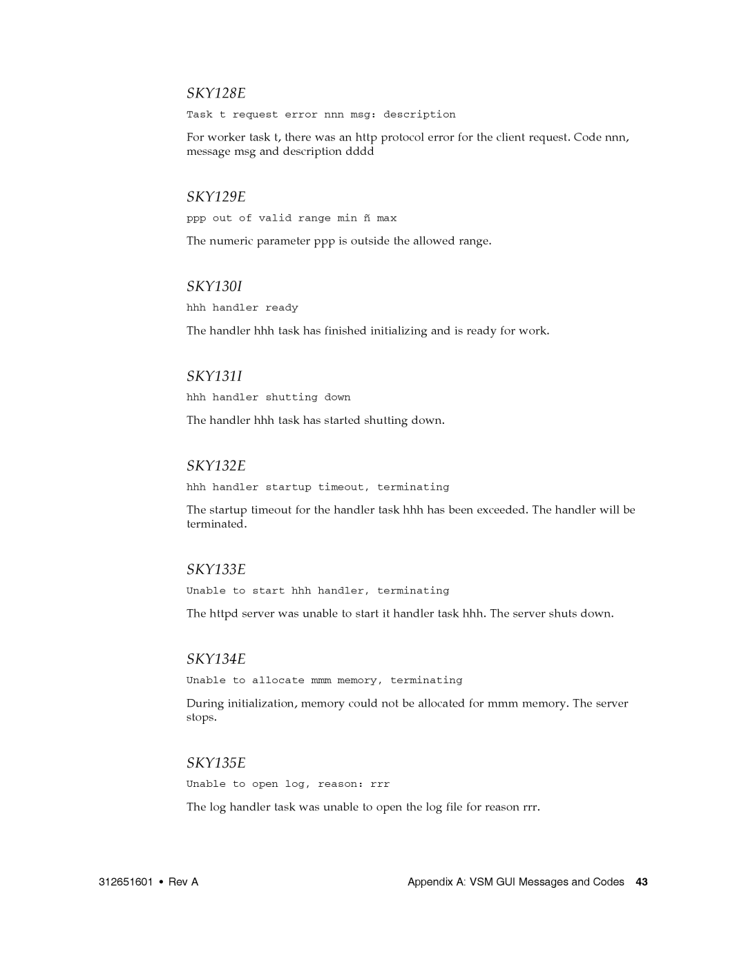 Sun Microsystems VSM GUI manual SKY128E, SKY129E, SKY130I, SKY131I, SKY132E, SKY133E, SKY134E, SKY135E 