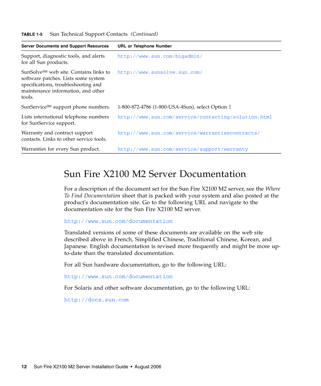 Sun Microsystems manual Sun Fire X2100 M2 Server Documentation 