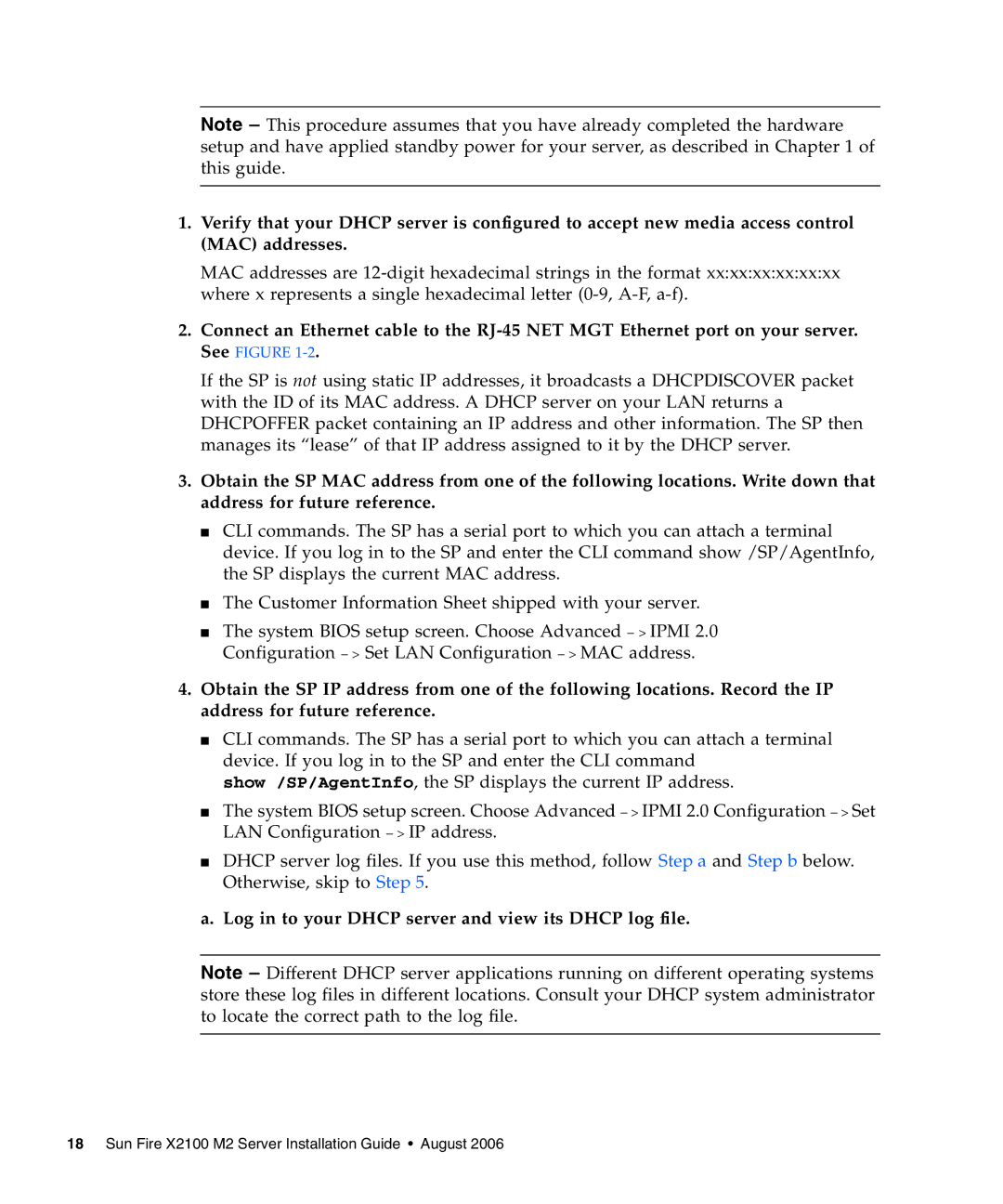 Sun Microsystems X2100 M2 manual Log in to your Dhcp server and view its Dhcp log file 