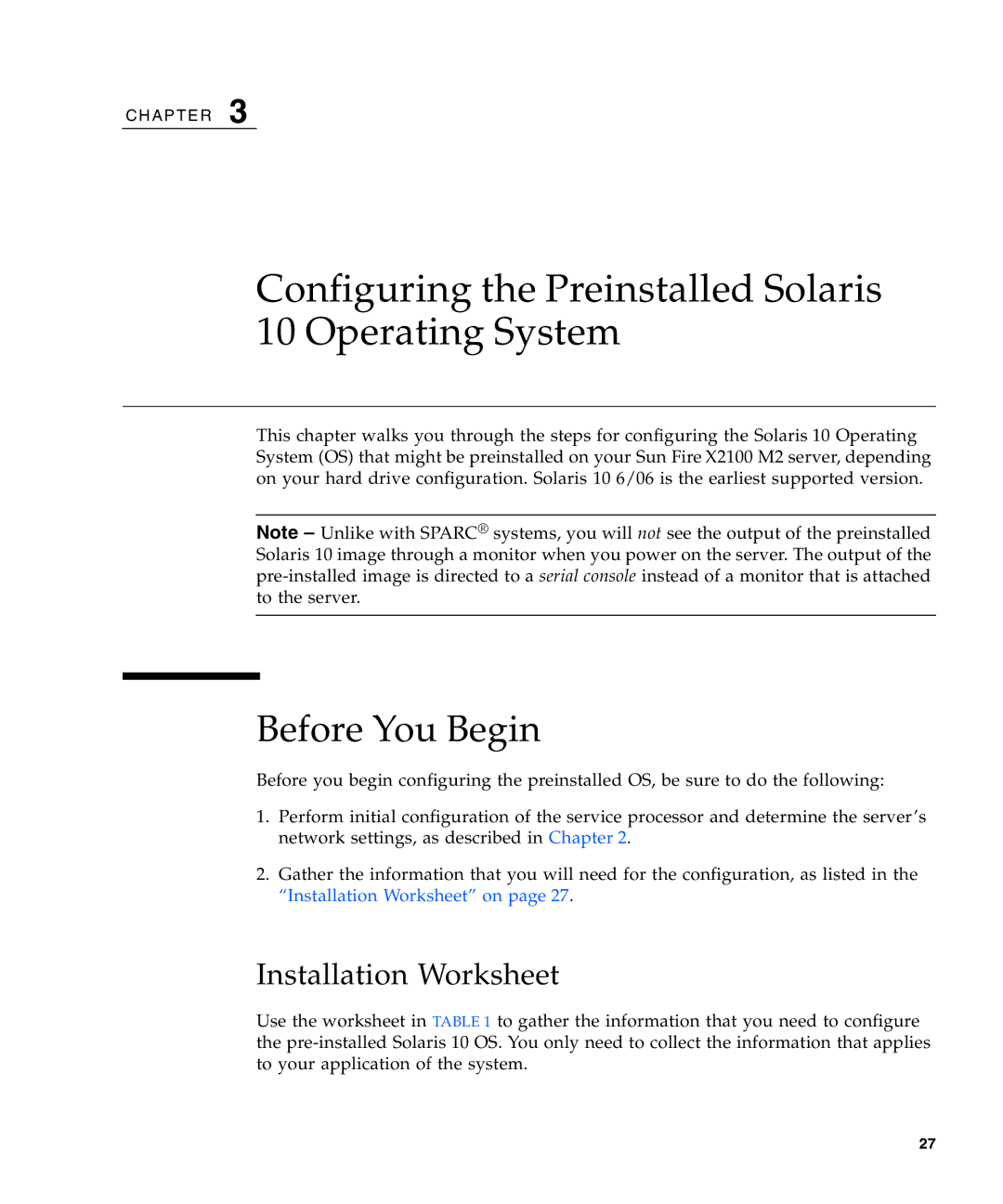 Sun Microsystems X2100 M2 manual Before You Begin, Installation Worksheet 