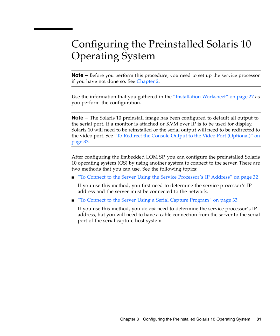 Sun Microsystems X2100 M2 manual Configuring the Preinstalled Solaris 10 Operating System 