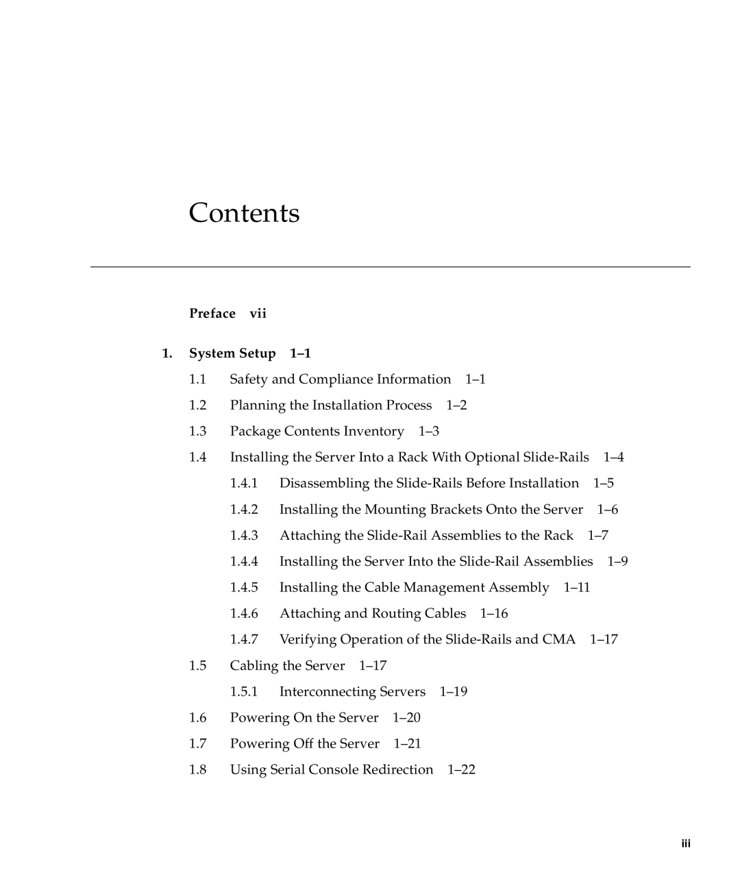 Sun Microsystems X2100 manual Contents 