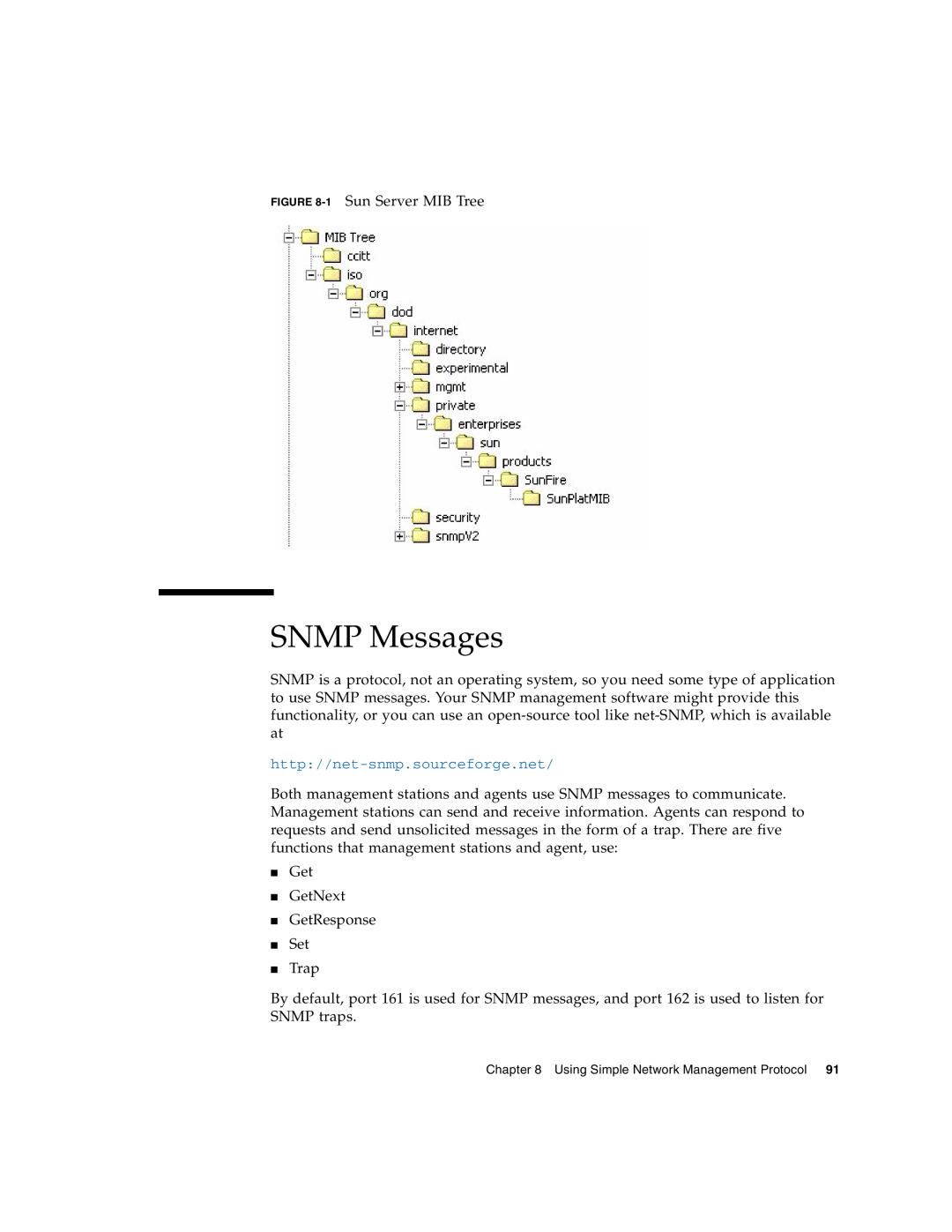 Sun Microsystems X4150 manual SNMP Messages, http//net-snmp.sourceforge.net 