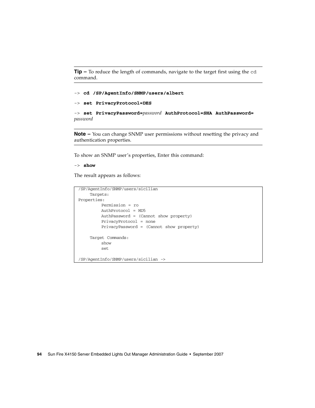 Sun Microsystems X4150 manual Show 