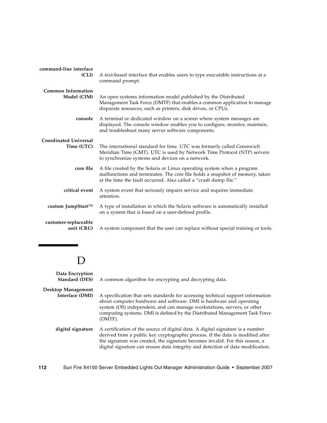 Sun Microsystems X4150 manual Command-line interface, Common Information, Coordinated Universal, Customer-replaceable 