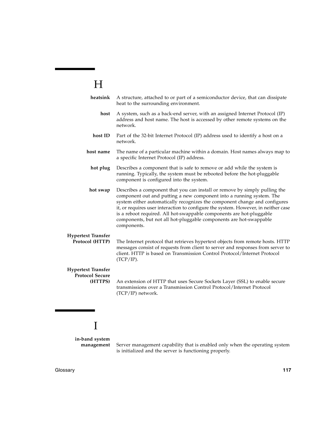 Sun Microsystems X4150 manual Hypertext Transfer Protocol Secure, In-band system 