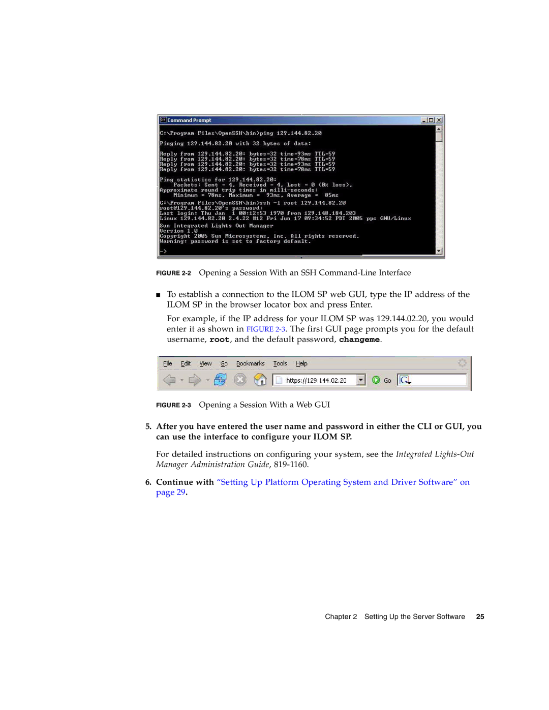 Sun Microsystems X4100 M2, X4200 M2 manual 2Opening a Session With an SSH Command-Line Interface 