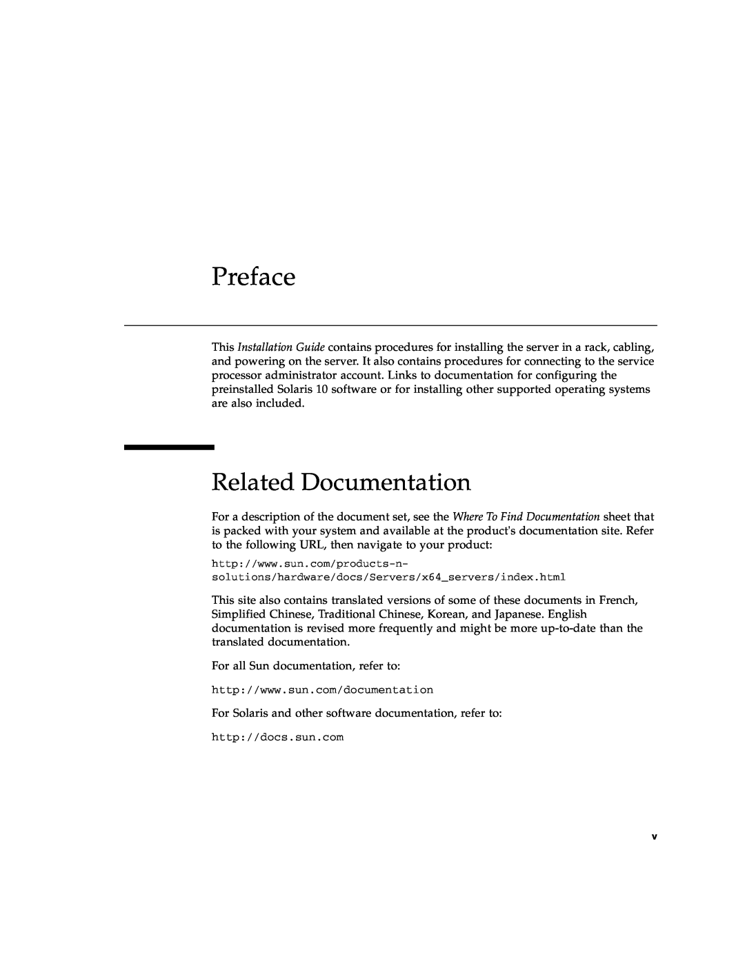 Sun Microsystems X4100 M2, X4200 M2 manual Preface, Related Documentation 
