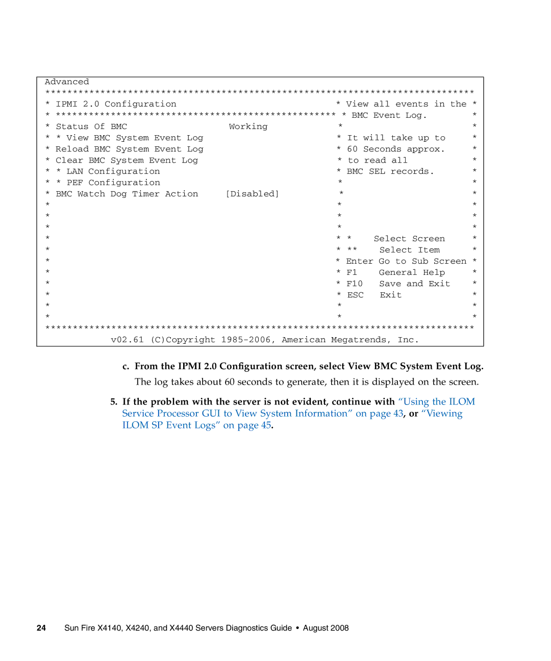 Sun Microsystems X4440, X4240, X4140 manual Esc 