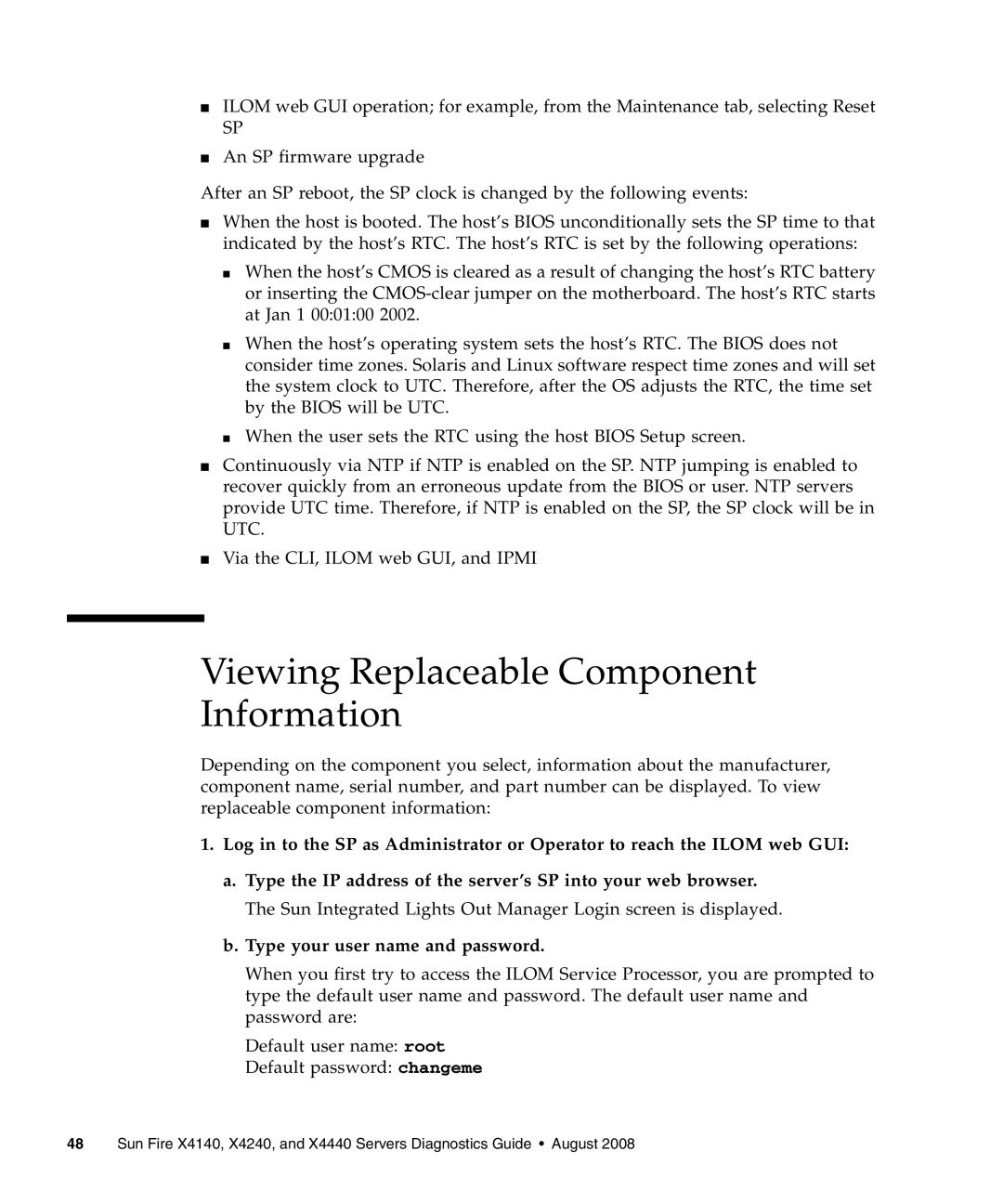 Sun Microsystems X4440, X4240, X4140 manual Viewing Replaceable Component Information 