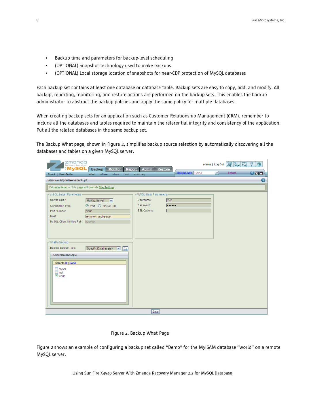 Sun Microsystems X4540 manual Backup What 