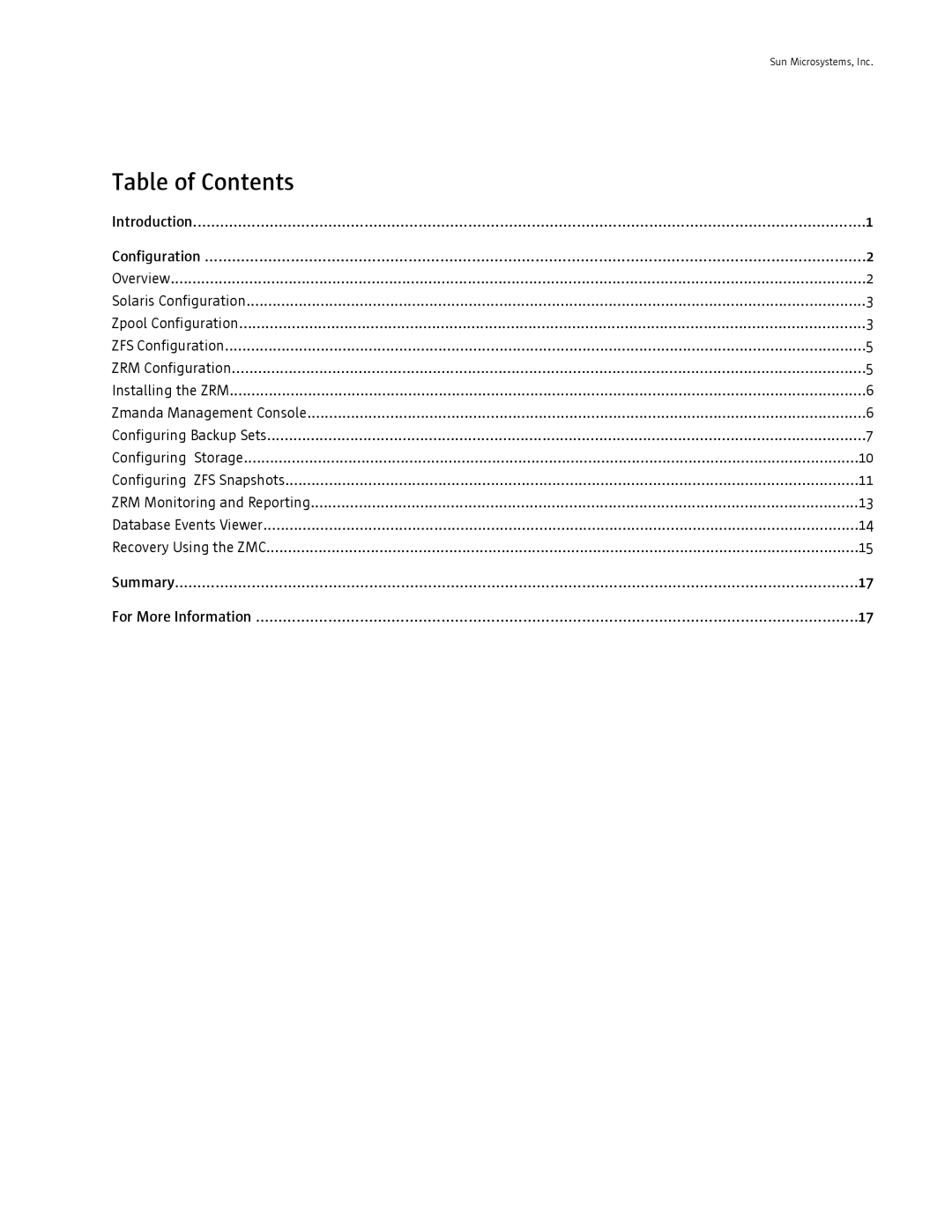 Sun Microsystems X4540 manual Table of Contents 