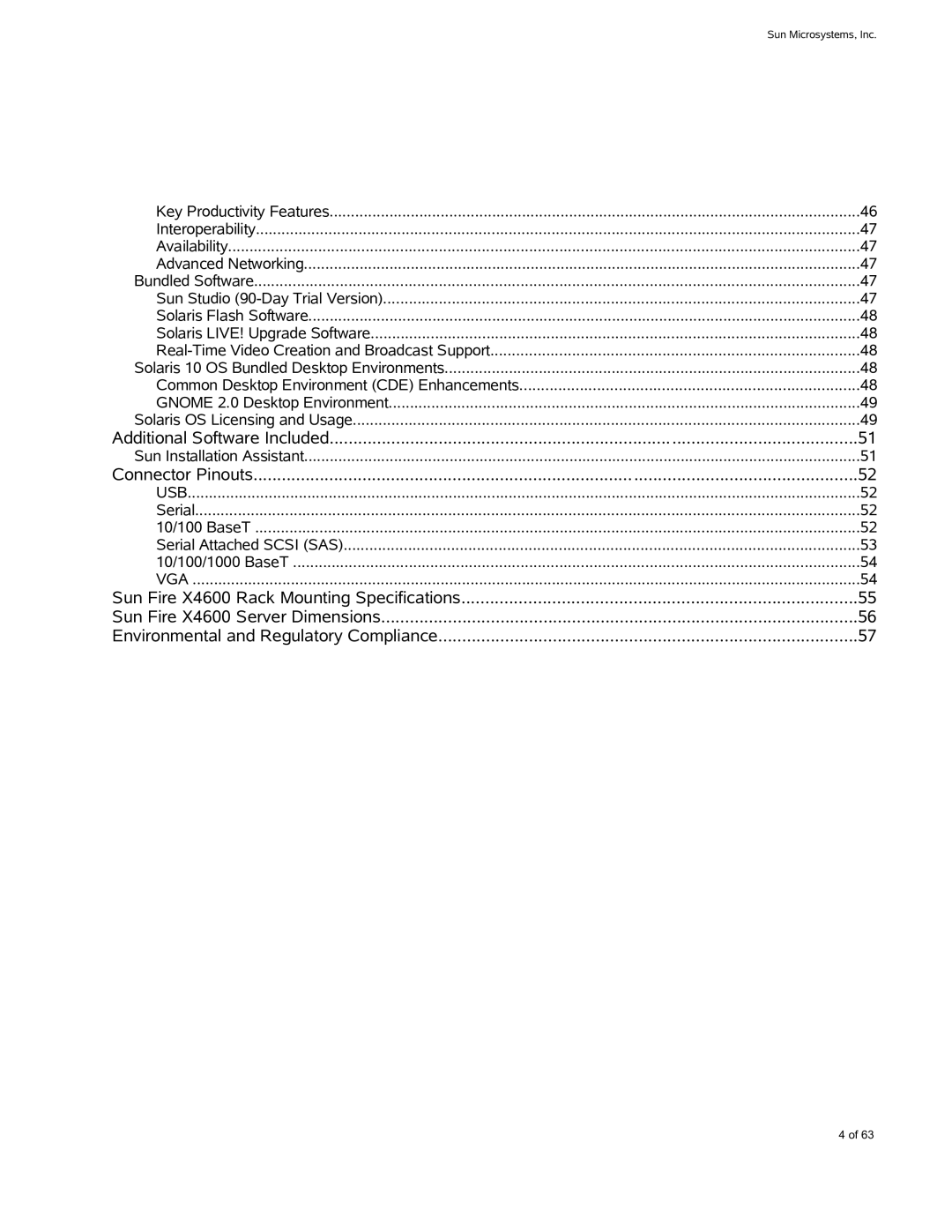 Sun Microsystems X4600 M2 manual Additional Software Included 