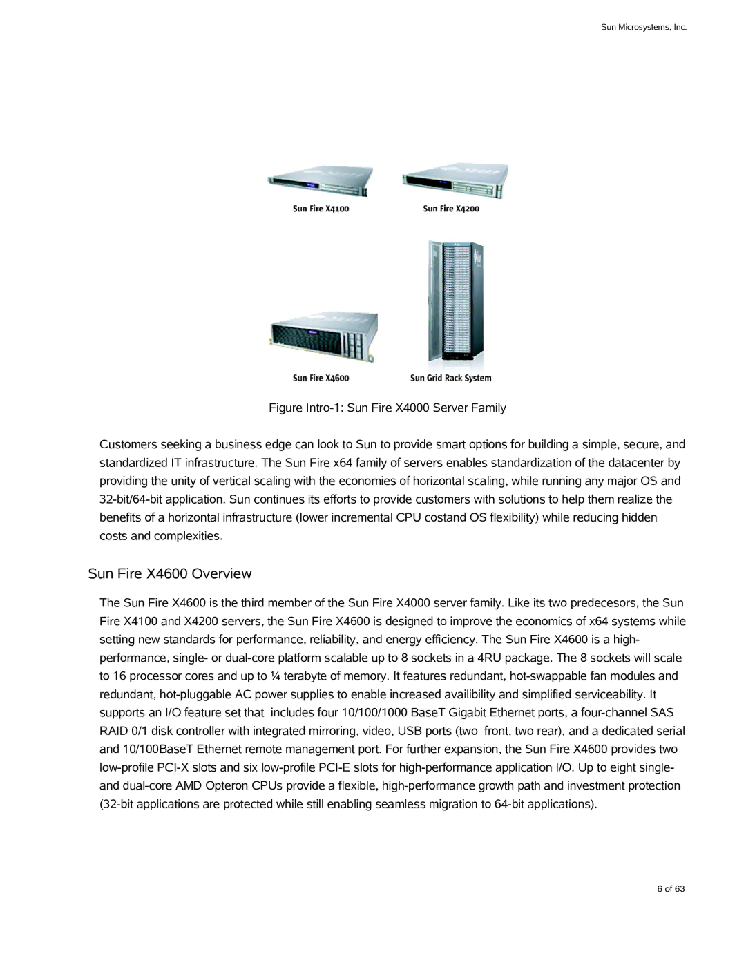 Sun Microsystems X4600 M2 manual Sun Fire X4600 Overview 