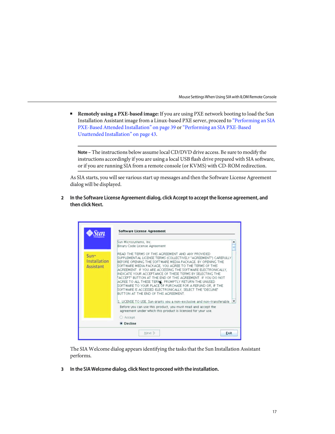 Sun Microsystems X4640 manual Mouse Settings When Using SIA with Ilom Remote Console 