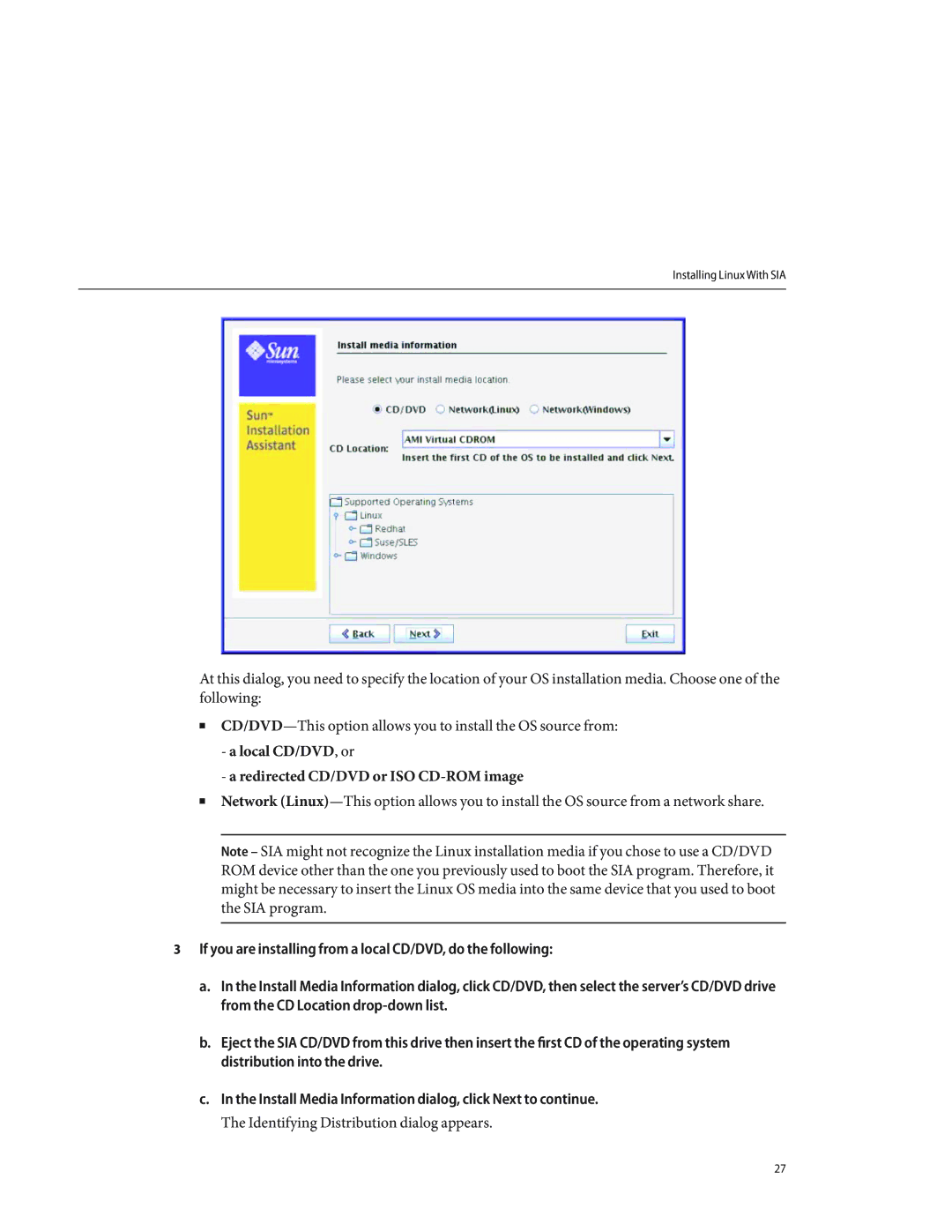 Sun Microsystems X4640 manual Local CD/DVD, or Redirected CD/DVD or ISO CD-ROM image 