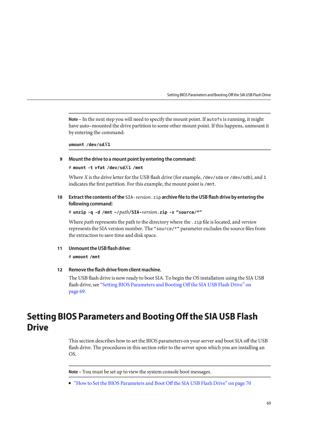 Sun Microsystems X4640 manual Unmount the USB flash drive 